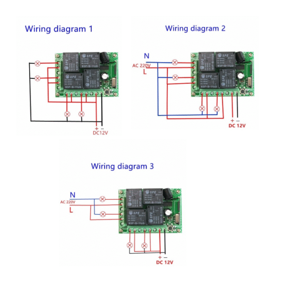 4 channel rf remote control kit